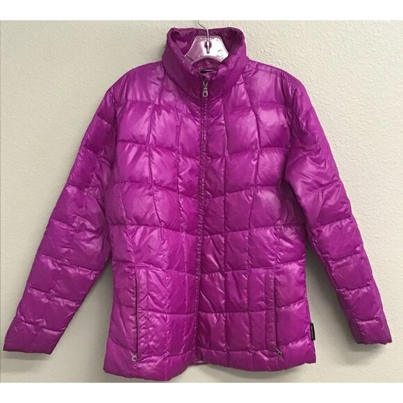 Obermeyer Jackets & Blazers - Obermeyer Puffer Jacket Womens Large Purple Snow Ski Parka Full Zip Down Flaw